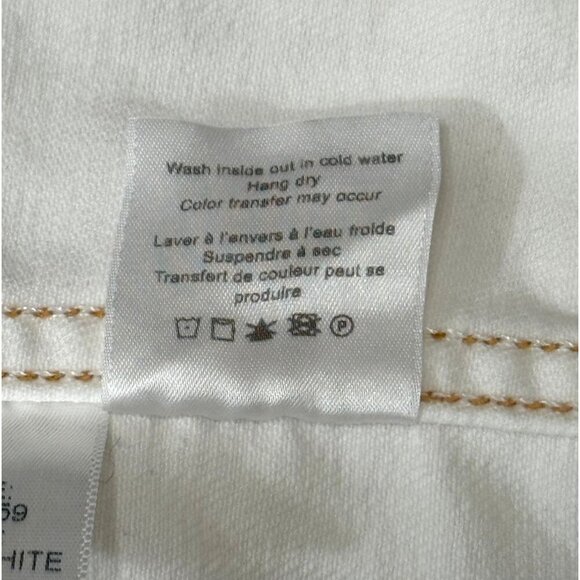 Veronica Beard Cara Cropped Denim Jean Jacket Ivory Off White Raw Hem Size S - Picture 14 of 15